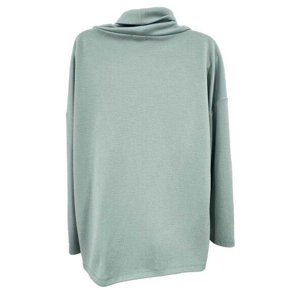 Ann Taylor Sweater Women's L Pastel Mint Green Cowl Neck Soft Cozy Cottagecore - Picture 4 of 7